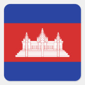 Cambodia Flag Sticker (Voorkant)
