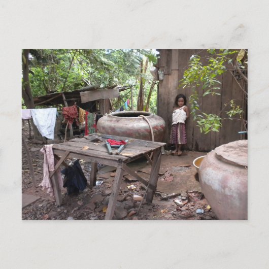 Cambodia Girl Briefkaart (Voorkant)