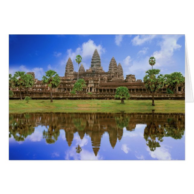 Cambodia, Kampuchea, Angkor Wat tempel. (Voorkant Horizontaal)