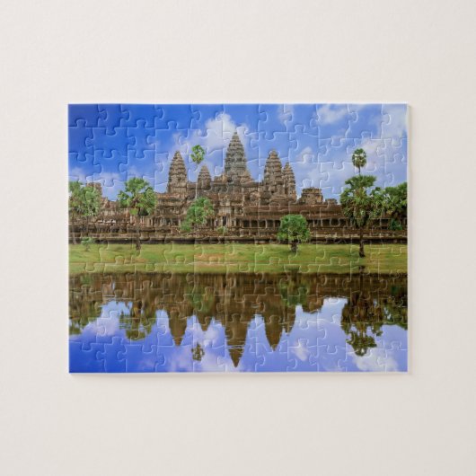 Cambodia, Kampuchea, Angkor Wat tempel. Legpuzzel (Horizontaal)