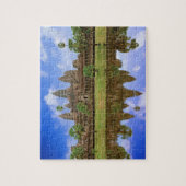 Cambodia, Kampuchea, Angkor Wat tempel. Legpuzzel (Verticaal)