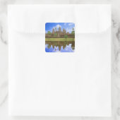 Cambodia, Kampuchea, Angkor Wat tempel. Vierkante Sticker (Tas)