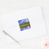 Cambodia, Kampuchea, Angkor Wat tempel. Vierkante Sticker (Envelop)