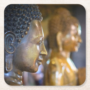Cambodia, Phnom Penh. Boeddhabeelden Kartonnen Onderzetters