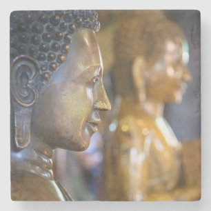Cambodia, Phnom Penh. Boeddhabeelden Stenen Onderzetter