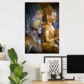 Cambodia, Phnom Penh. Buddha standes Poster (Thuiskantoor)