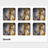 Cambodia, Phnom Penh. Buddha standes Vierkante Sticker (Vel)