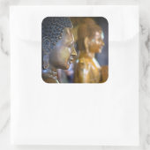 Cambodia, Phnom Penh. Buddha standes Vierkante Sticker (Tas)
