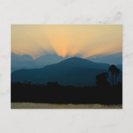 Cambodia - sunset Kampot Briefkaart