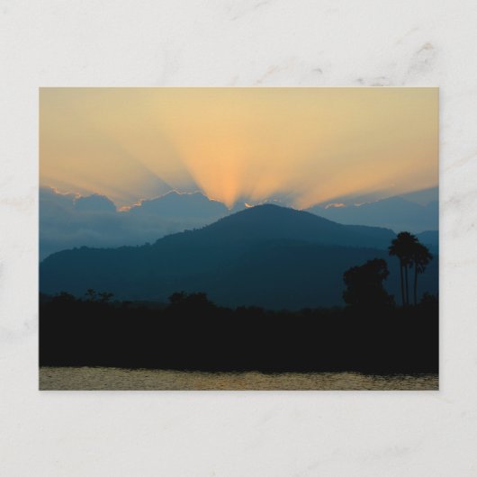 Cambodia - sunset Kampot Briefkaart (Voorkant)