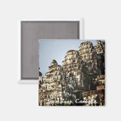 Cambodia Temple Ruins Magnet (Voorkant / Achterkant)