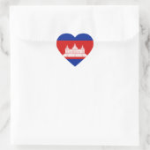 Cambodia Vlag Hart Sticker (Tas)