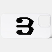 Cambodiaans Nummer 3 / Drie / ៣ (Bei) Khmer Schrif Case-Mate iPhone Case (Achterkant (horizontaal))