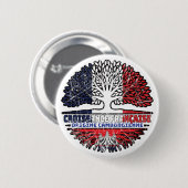 Cambodian French France Tree Roots Flag Ronde Button 5,7 Cm (Voorkant /achterkant)
