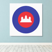 Cambodian Roundel Canvas Afdruk (Insitu (Houten vloer))