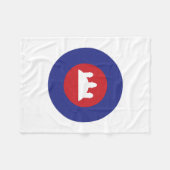 Cambodian Roundel Fleece Deken (Voorkant (Horizontaal))