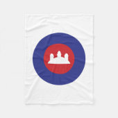 Cambodian Roundel Fleece Deken (Voorkant)