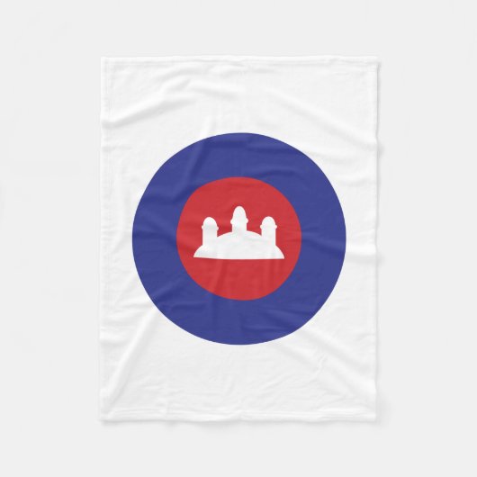 Cambodian Roundel Fleece Deken (Voorkant)