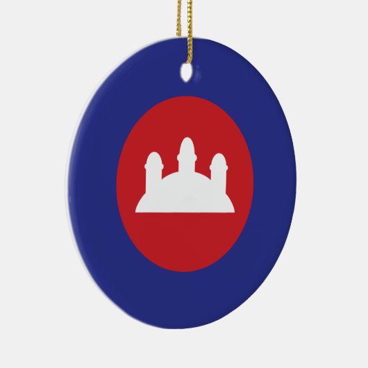 Cambodian Roundel Keramisch Ornament (Rechts)