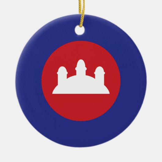 Cambodian Roundel Keramisch Ornament (Voorkant)