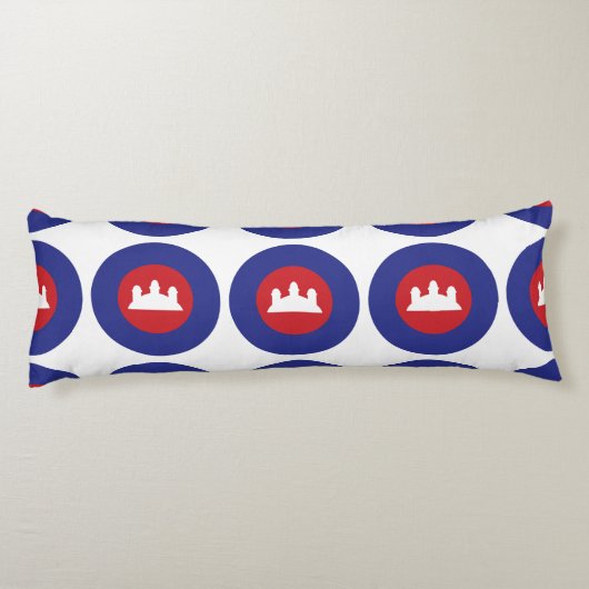 Cambodian Roundel Lichaamskussen (Achterkant)