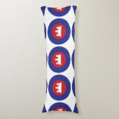 Cambodian Roundel Lichaamskussen (Voorkant Verticaal)