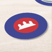 Cambodian Roundel Ronde Kartonnen Onderzetter (Gebogen)