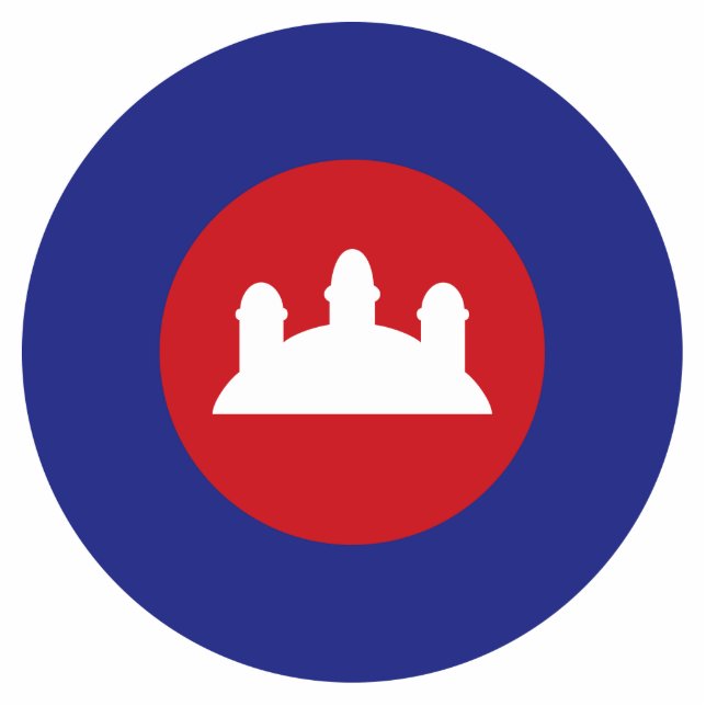 Cambodian Roundel Staand Fotobeeldje (Voorkant)