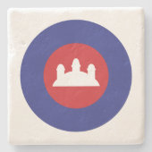 Cambodian Roundel Stenen Onderzetter (Voorkant)