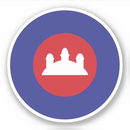 Cambodian Roundel Sticker (Voorkant)