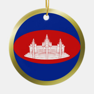 Cambodische vlagornament keramisch ornament