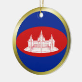 Cambodische vlagornament keramisch ornament (Links)