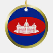 Cambodische vlagornament keramisch ornament (Achterkant)