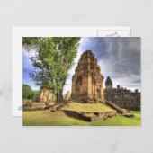 Cambodja, Angkor Wat. Uitzicht van Bakong Temple. Briefkaart (Voorkant / Achterkant)