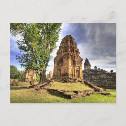 Cambodja, Angkor Wat. Uitzicht van Bakong Temple. Briefkaart (Voorkant)