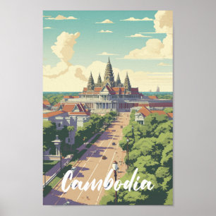 Cambodja Beroemde Reisplaats Poster