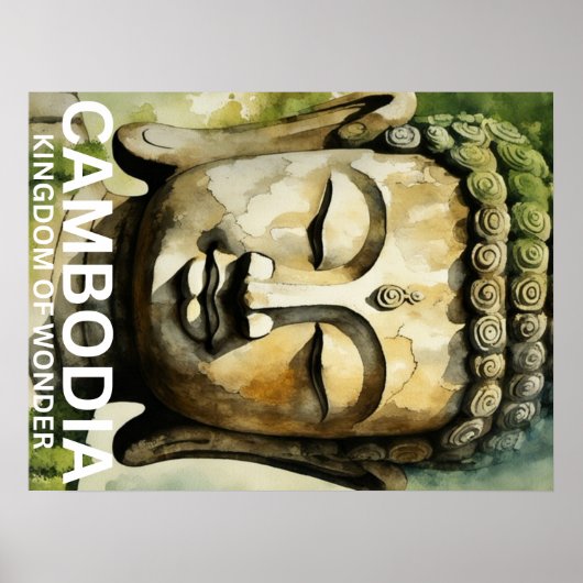 Cambodja-briefkaart Poster (Voorkant)