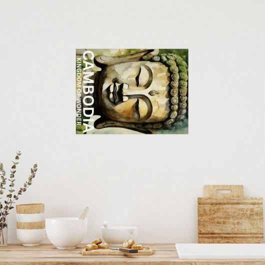 Cambodja-briefkaart Poster (Keuken)