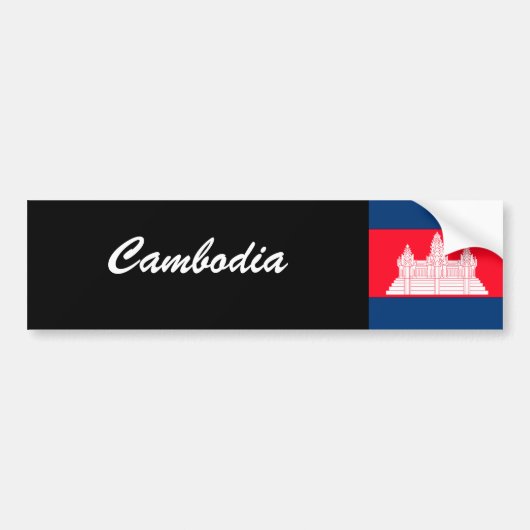 Cambodja Bumpersticker (Voorkant)