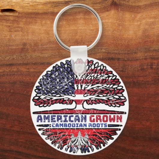 Cambodja Cambodja Verenigde Staten Verenigde State Sleutelhanger (Achterkant)