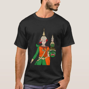 Cambodja Cambodjaanse Khmer Reamker Hanu vlag T-shirt