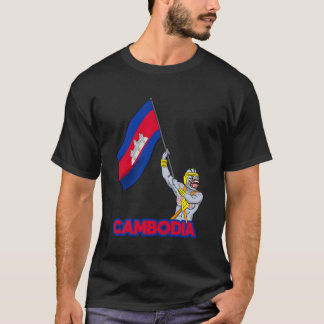 Cambodja Cambodjaanse Khmer Reamker Hanu vlag T-shirt