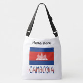 Cambodja Cambodjaanse vlag gepersonaliseerd Crossbody Tas (Voorkant)