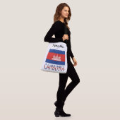 Cambodja Cambodjaanse vlag gepersonaliseerd Crossbody Tas (Op model)