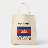 Cambodja Cambodjaanse vlag gepersonaliseerd Tote Bag (Voorkant)