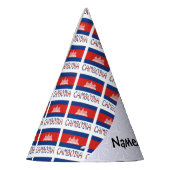 Cambodja en Cambodjaanse vlag met Jouw naam Feesthoedjes (Links)