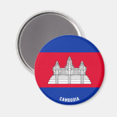 Cambodja Flag Charming Patriotic Magnet (Voorkant / Achterkant)