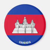 Cambodja Flag Charming Patriotic Magnet (Voorkant)