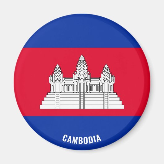 Cambodja Flag Charming Patriotic Magnet (Voorkant)