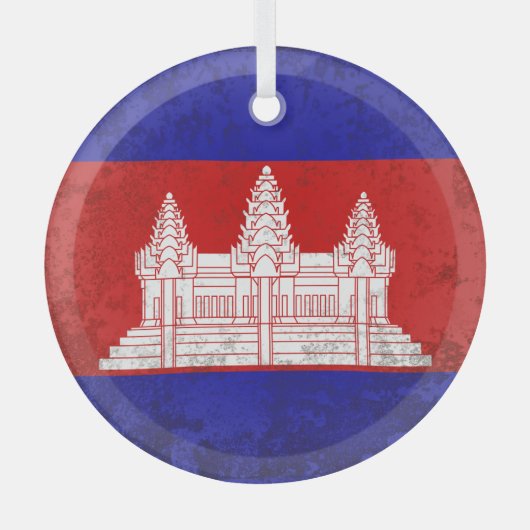 Cambodja Glas Ornament (Voorkant)